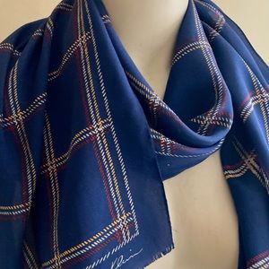 ANNE KLEIN classic oblong silk scarf